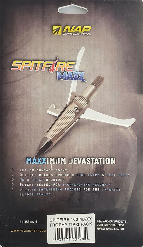 NAP Spitfire Maxx Mechanical Broadheads 60-798