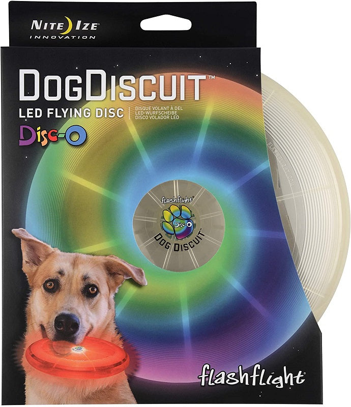 Nite Ize Dog Biscuit LED Flying Disc for Pets DISC-O