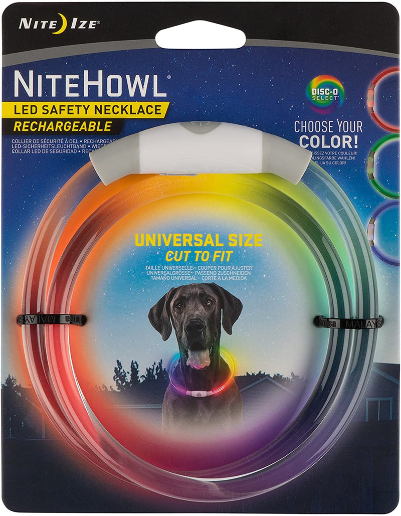 Nite Ize Nite Howl Rechargeable LED Safety Necklace for Pets DISC-O