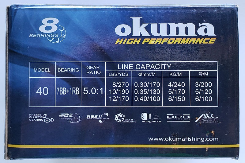 okuma 40cd reel Okuma Raw II 40