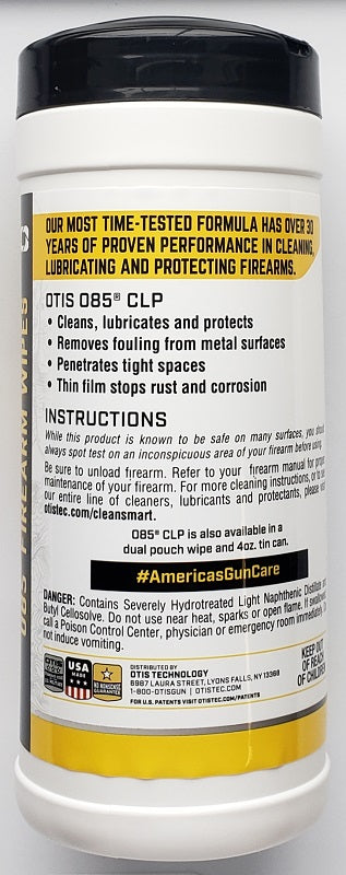 Otis 085 CLP Firearm Wipes 40 count IP-40C-085