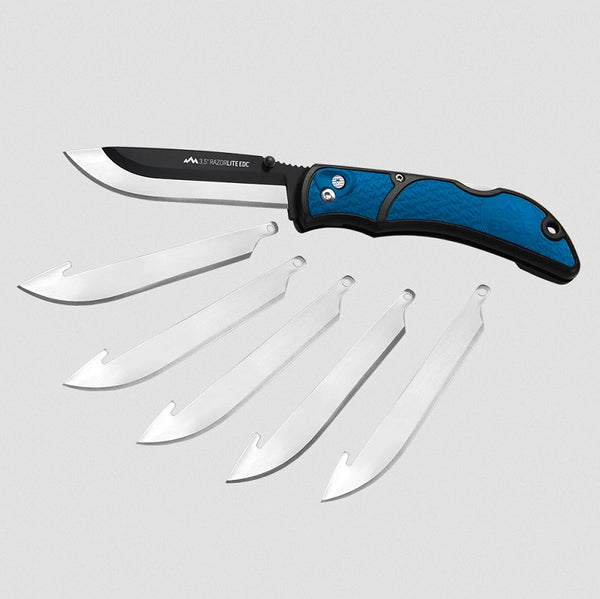 Outdoor Edge 3.5in Razor-Lite EDC Blue Knife RLU-40C