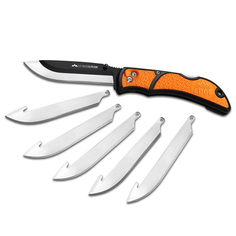 Outdoor Edge 3.5in Razor-Lite EDC Orange Knife RLB-30