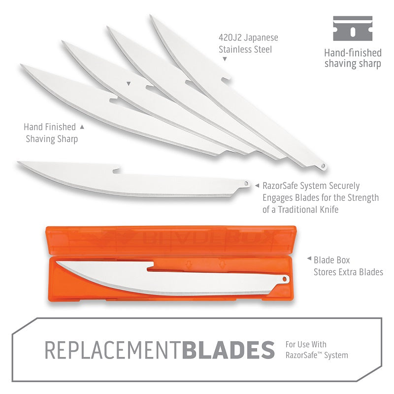 Outdoor Edge 5.0in Boning/Fillet Replacement Blades 6pk RR50-6