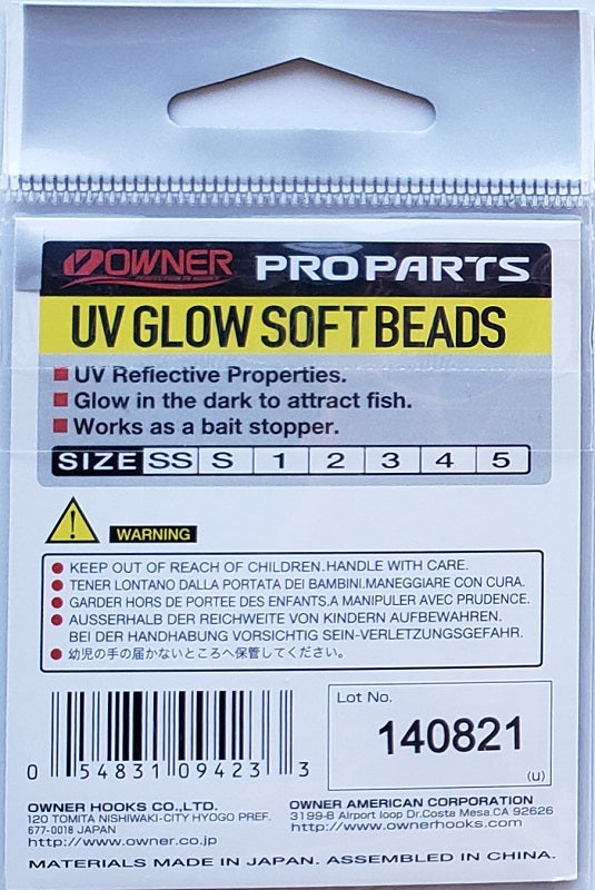 Owner Pro Parts UV Glow Soft Beads-Pink