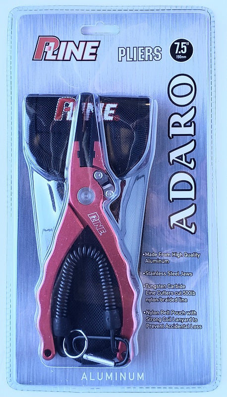 P-Line 7.5” Adaro Aluminum Pliers With Holster Red 750221026
