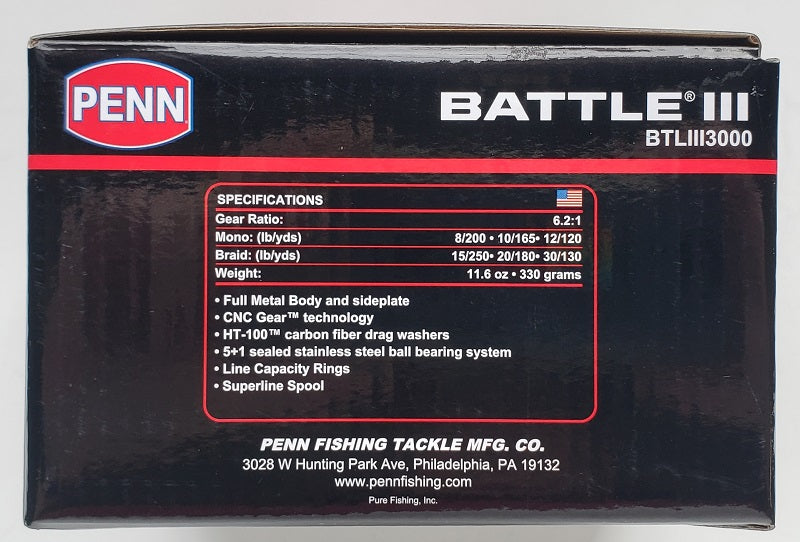 penn battle spinning reels btlii3000 Penn Battle III 3000 Spinning Reel BTLlll3000