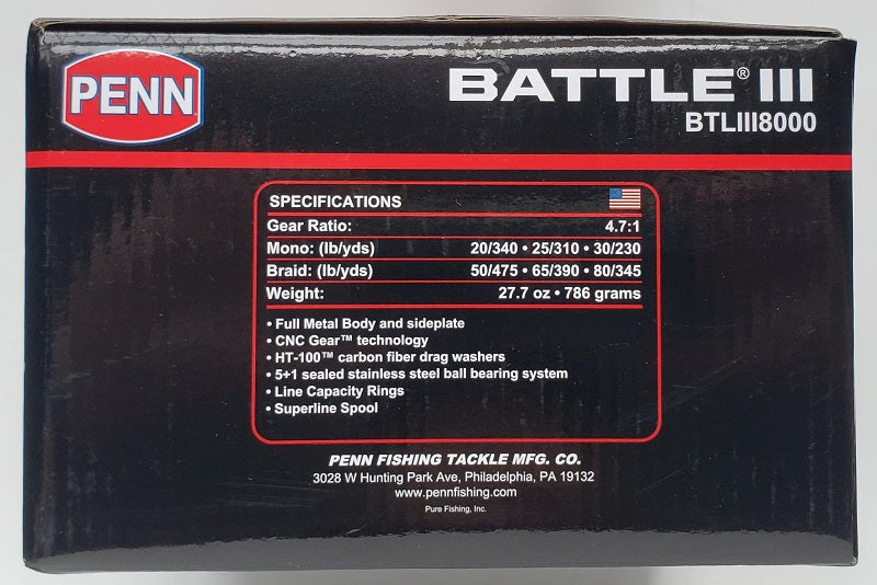 Penn Battle III 8000 Spinning Reel BTLlll8000