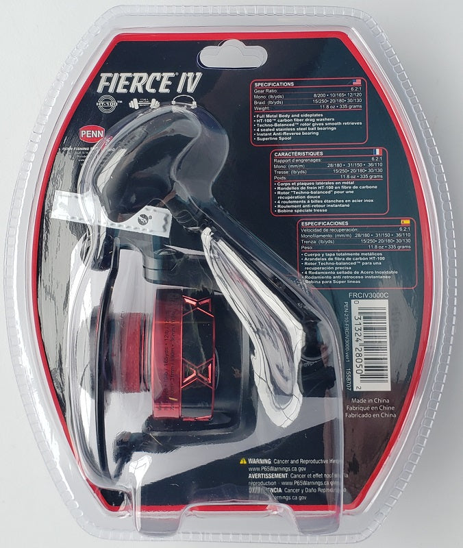 penn affinity 3000 spinning reel Penn Fierce IV 3000 Spinning Reel FRCIV3000C