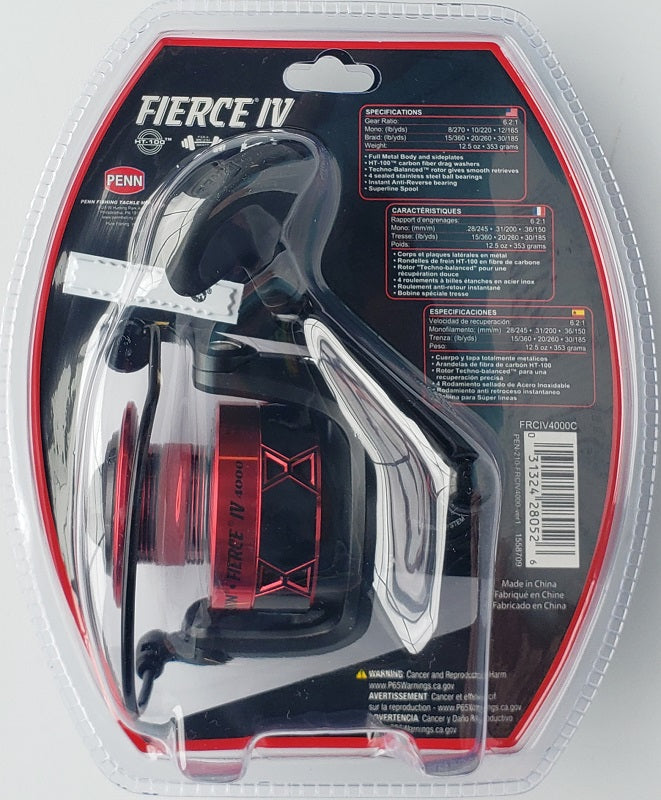 Penn Fierce IV 4000 Spinning Reel FRCIV4000C Penn Fierce IV 4000 Spinning Reel FRCIV4000C