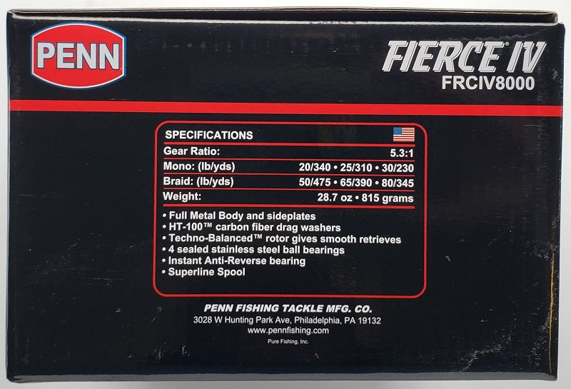 Penn Fierce IV 8000 Spinning Reel FRCIV8000