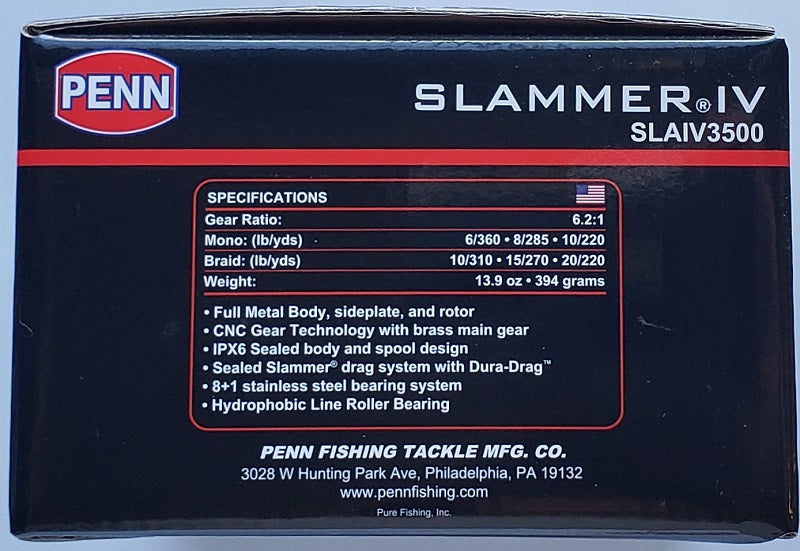 Penn Slammer IV Spinning Reel SLAIV3500