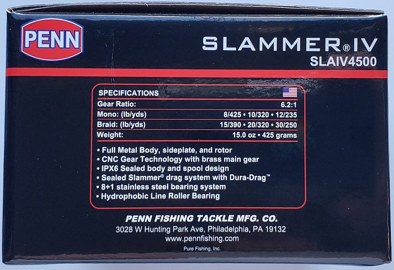 Penn Slammer IV Spinning Reel SLAIV4500
