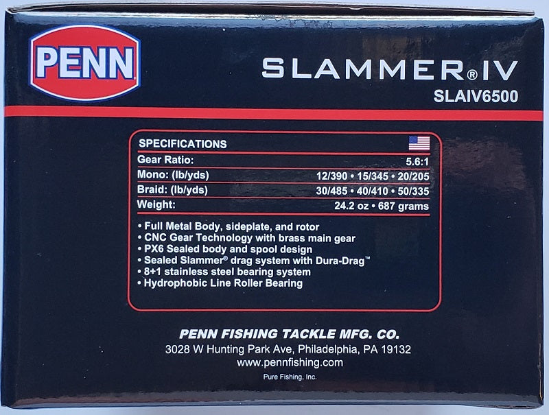Penn Slammer IV Spinning Reel SLAIV6500