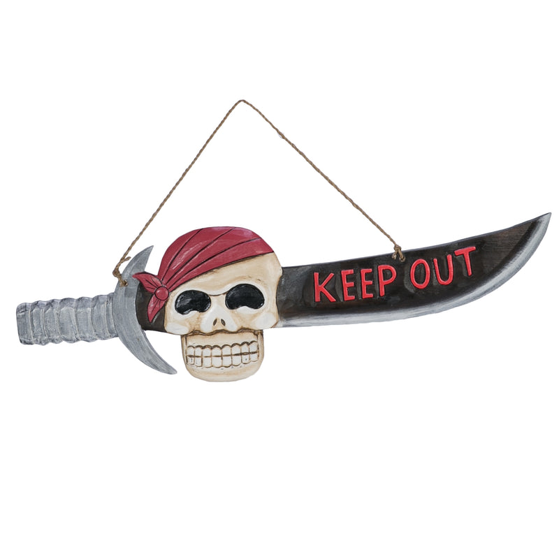 Pirate Keep Out Wood Sign 02015