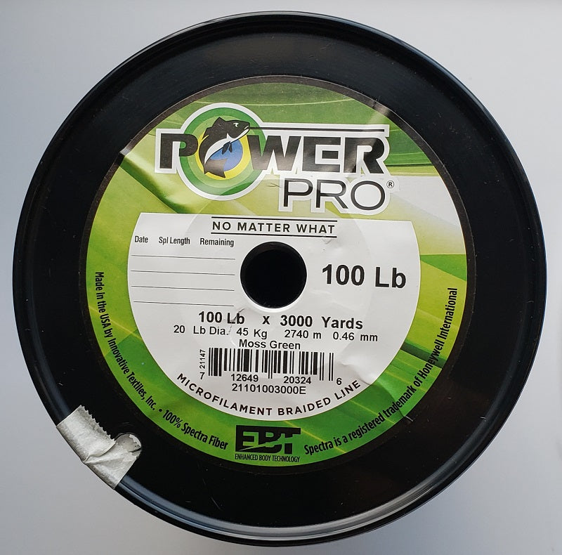 Power Pro Moss Green 100 lb 3000 yds Braided Fishing Line