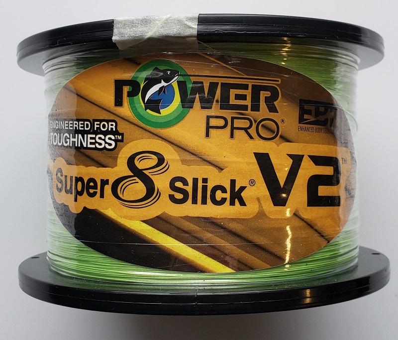 power pro braided fishing line 80lb Power Pro Super 8 Slick V2 Hi-Vis Aqua Green 50 lbs 3000 yds Braided Fishing