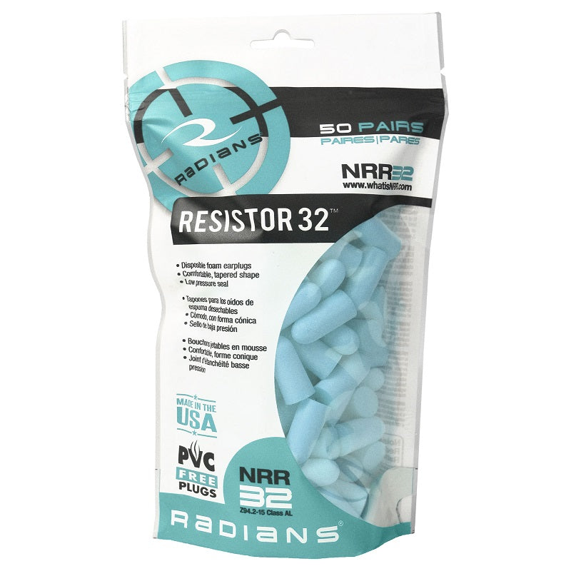 Radians Resistor 32 Foam Ear Plugs FP70ABG50
