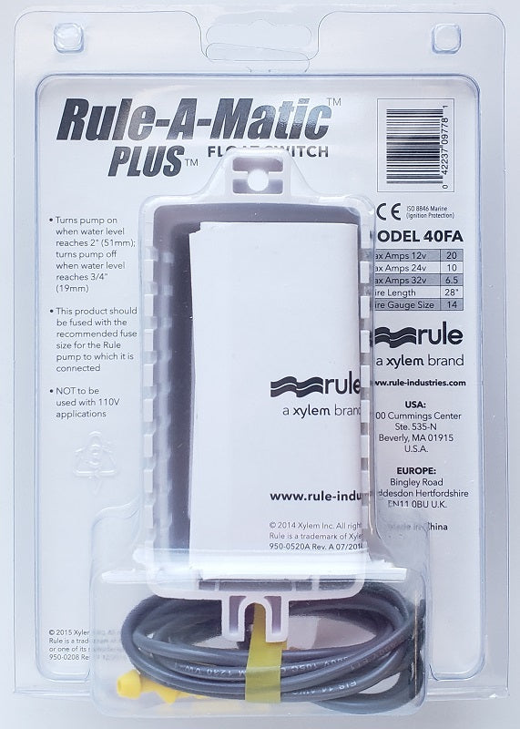 Rule-A-Matic Plus Float Switch 40FA