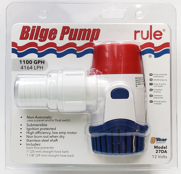 Rule 1100 GPH Bilge Pump 27DA