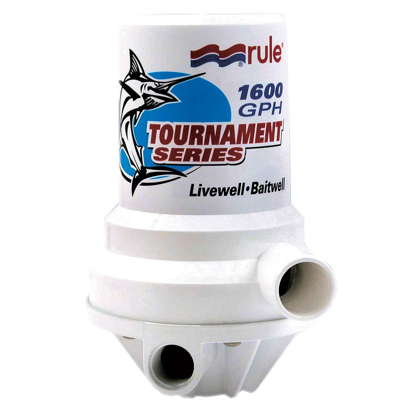 Rule 1600GPH Tournament Series Dual Port Livewell-Baitwell Pump 209FDP