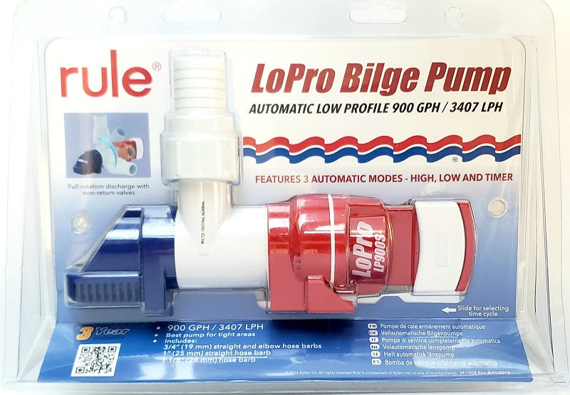 Rule 900GPH LoPro Bilge Pump LP900S