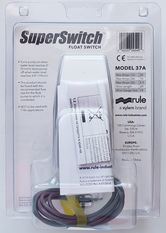 Rule SuperSwitch Float Switch 37A