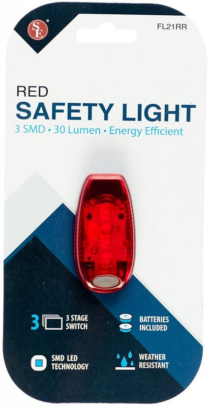 SE Red Safety Light 30 Lumens FL21RR