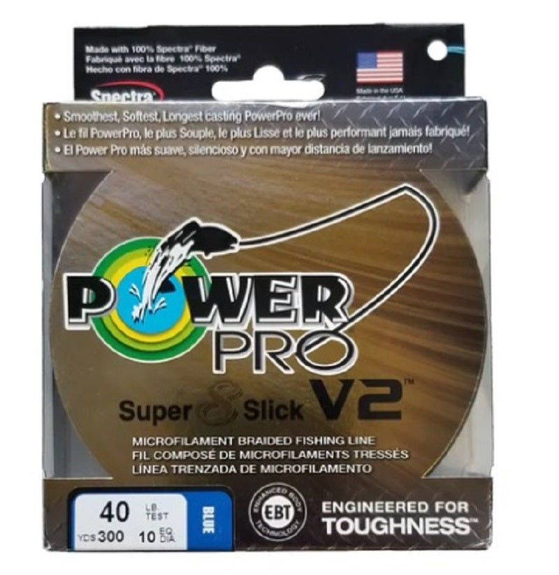Power Pro Super 8 Slick V2 Blue 40 lb 300 yds