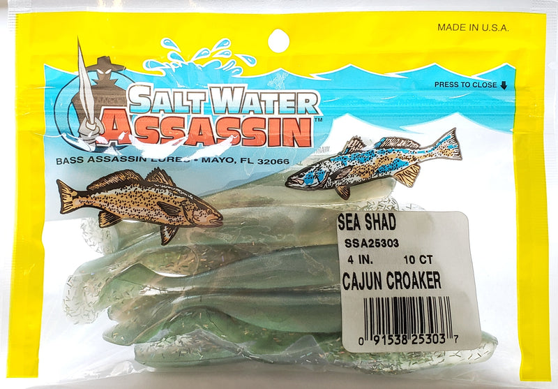 SaltWater Assassin Sea Shad Cajun Croaker 4 10pk