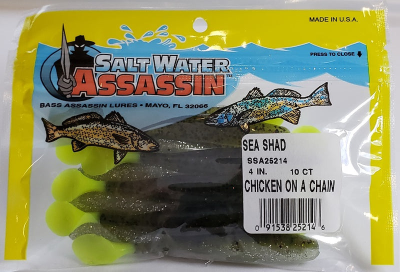 Bass Assassin 4 Sea Shad - Chicken On A Chain