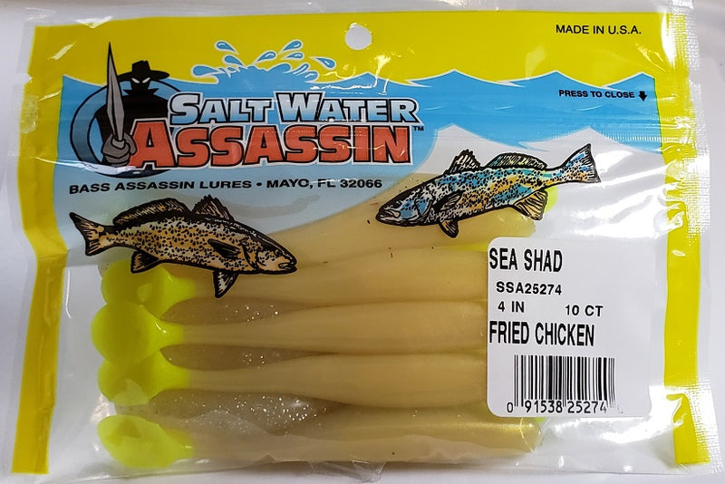 SaltWater Assassin Sea Shad Fried Chicken 4 10pk