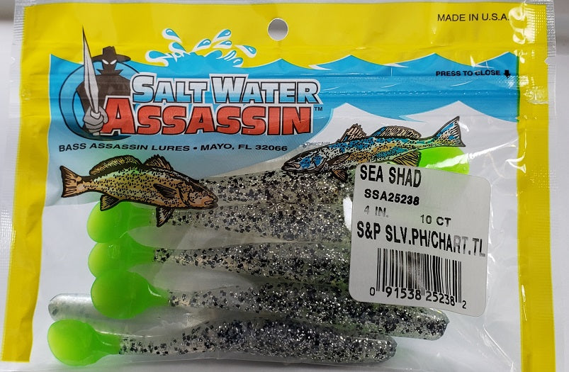 SaltWater Assassin Sea Shad Silver Phantom/Chartreuse 4 SaltWater Assassin Sea Shad Silver Phantom/Chartreuse 4