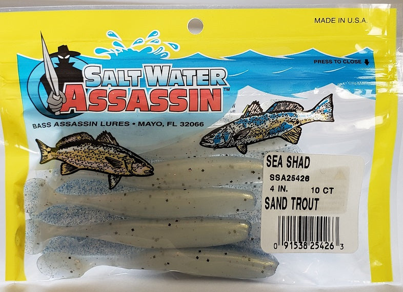 SaltWater Assassin Sea Shad Sand Trout 4in 10ct
