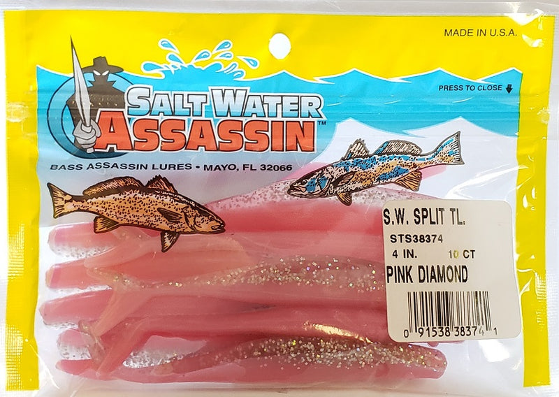 SaltWater Assassin Split Tail Pink Diamond