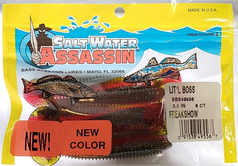 Bass Assassin Sbs49556 Saltwater Lit'l Boss Swimbait 3.5 inch 6 count