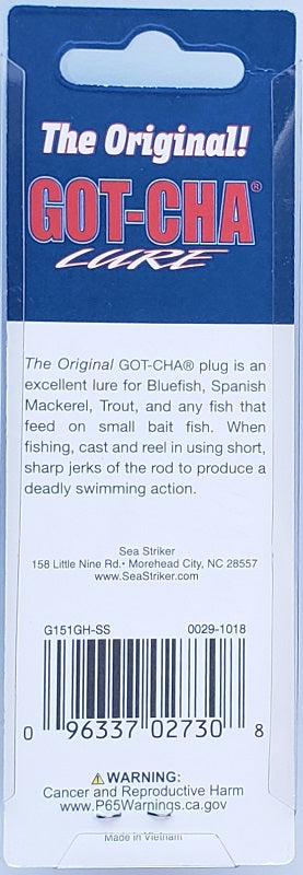 Sea Striker Got-Cha Lure Mylar Minnow 3 in. 1 oz. G151GH-SS