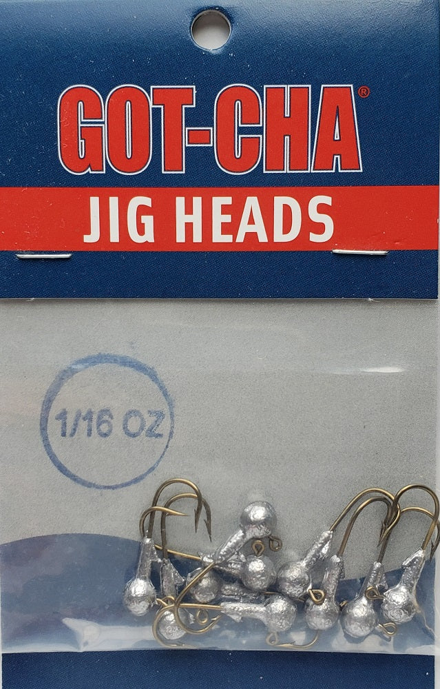 Sea Striker Got-Cha Unpainted Round Jig Heads 1/16oz 10pk HJH16-U