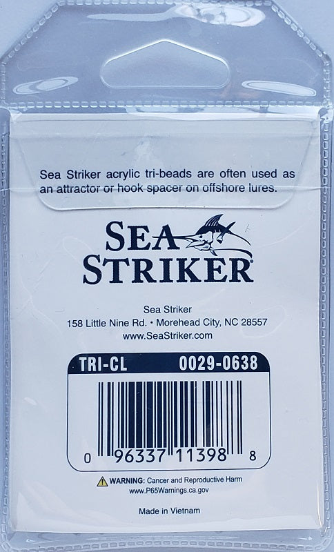 Sea Striker Plastic Tri-Beads - Clear TRI-CL