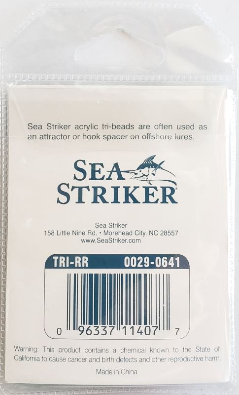 Sea Striker Plastic Tri-Beads - Ruby Red TRI-RR