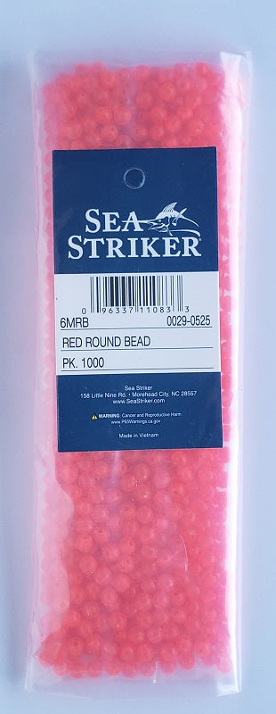 Sea Striker Round Beads 1000 ct. - Red 6MRB