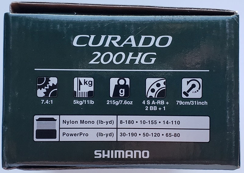 Shimano Curado 200HG Low Profile Baitcasting Reel CU200HGK