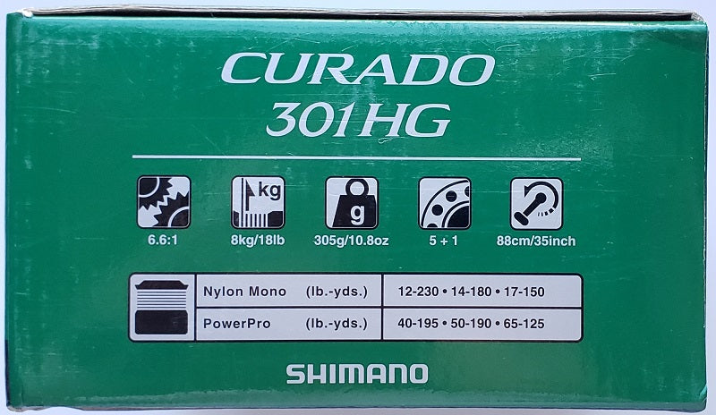 Shimano Curado 301HG Baitcasting Reel CU301HGK