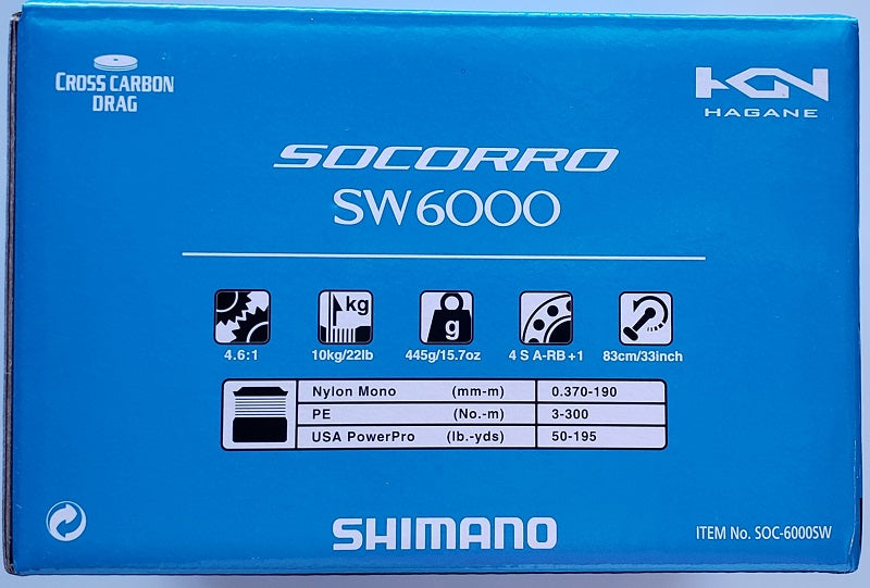 Shimano Socorro 6000SW Spinning Reel SOC6000SW