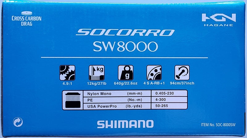 Shimano Socorro SW8000 Spinning Reel SOC8000SW
