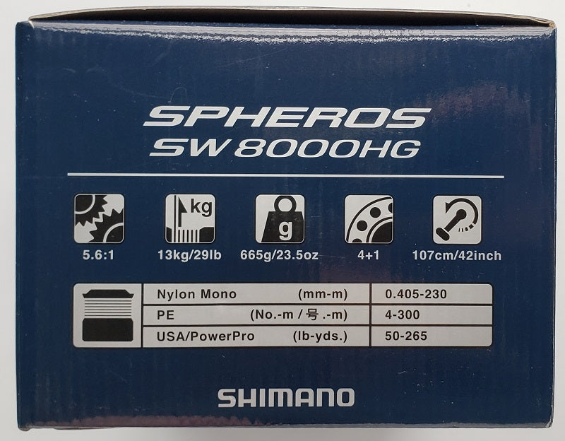 Shimano Spheros SW 8000HG Spinning Reel SPSW8000HGA