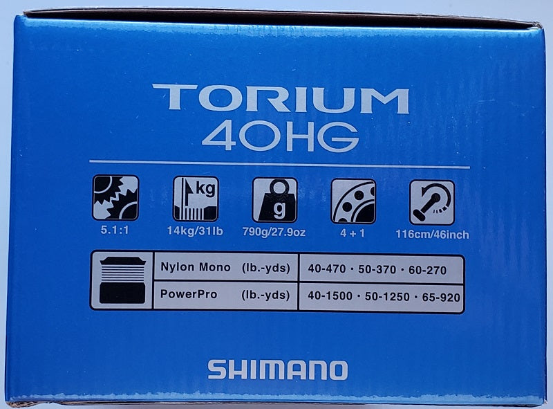 Shimano Torium 40HG Conventional Reel TOR40HGA