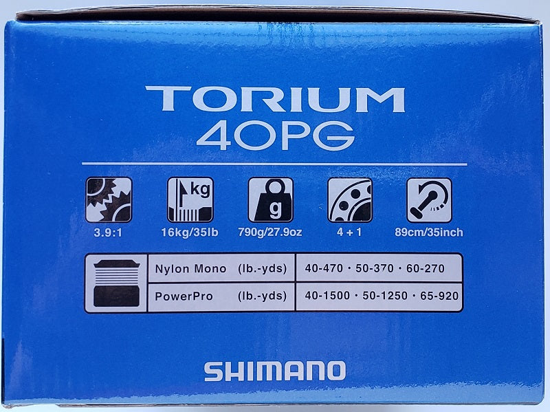Shimano Torium 40PG Conventional Reel TOR40PGA