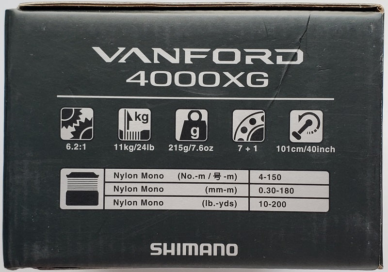 Shimano Vanford 4000XG Spinning Reel, Sports Equipment, Fishing on