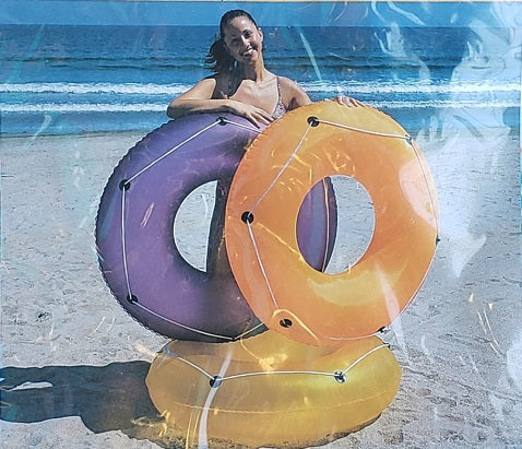 Strand 42" PURPLE Neon Frost Inflatable Tube w/ Rope IN36045